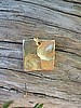 Square Double Print in 22k Gold